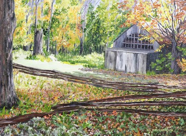 Autumn Splendor by Wendy Easterbrook at opening night of Algoma Art Society's spring art exhibition and sale at Art Hub, 504 Queen St. E., in Sault Ste. Marie, Ont., on Friday, May 5, 2023. (BRIAN KELLY/THE SAULT STAR/POSTMEDIA NETWORK)