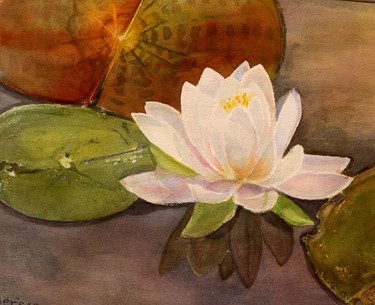 Therese Guillemette's Waterlily at opening night of Algoma Art Society's spring art exhibition and sale at Art Hub, 504 Queen St. E., in Sault Ste. Marie, Ont., on Friday, May 5, 2023. (BRIAN KELLY/THE SAULT STAR/POSTMEDIA NETWORK)