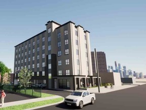 A rendering of the proposed St. Clare Place affordable seniors apartment building in downtown Owen Sound. The project is being undertaken by Lutheran Social Services Owen Sound.