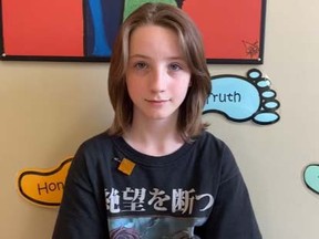 Ruby Kerr, 11, had been last seen Friday in the 1500 block of Goulais Avenue at the outdoor learning centre near Nettleton Lake. PROVIDED BY HURON-SUPERIOR CATHOLIC DISTRICT SCHOOL BOARD