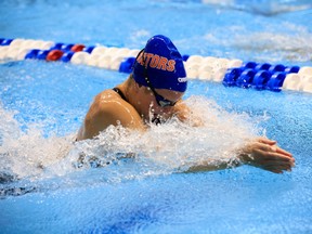 Sudbury swimmer Nina Kucheran in action with the Florida Gators