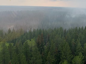 An Edson Forest Area wildfire is now in the Anselmo district of Woodlands County and the Whitecourt Forest Area. It is classified as out of control.