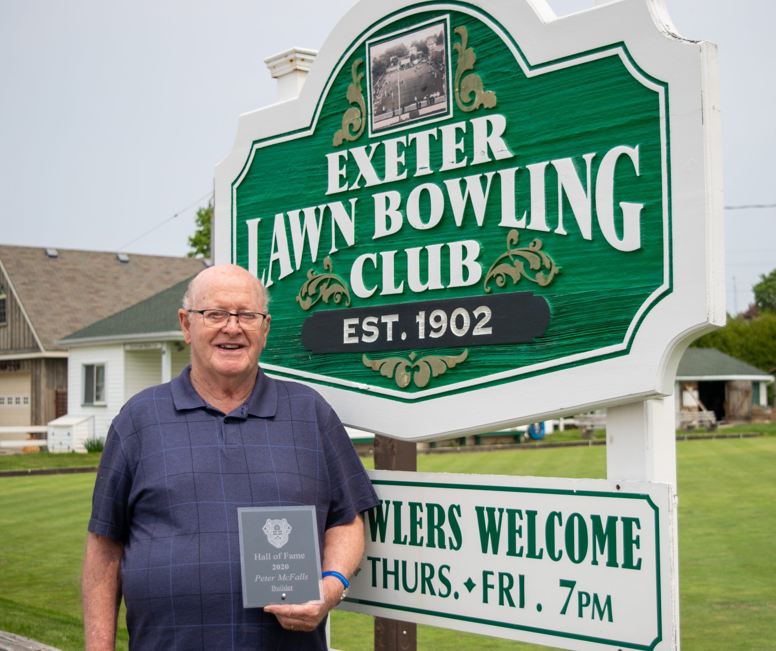 Exeter lawn bowler Peter McFalls inducted into Hall of Fame