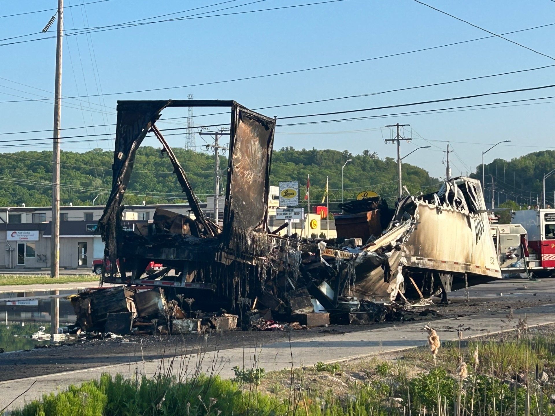 Transport fire on Algonquin Avenue North Bay Nugget