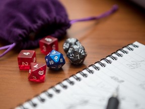 Some of the tools to use in role playing games like Dungeons and Dragons.