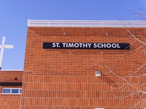 St. Timothy School in Cochrane on Sunday, March 12, 2023. (Photo by Steven Wilhelm)