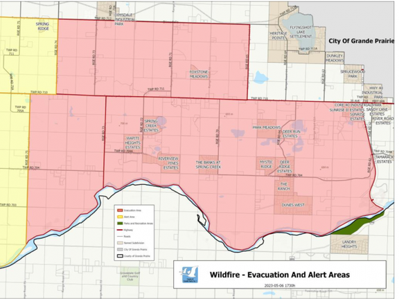 County of Grande Prairie evacuation update 5:51 p.m. | Grande Prairie ...