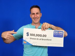 Brantford's Shawn Beauregard won $100,000 in a recent Lotto Max draw.