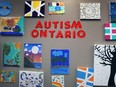 Art work is shown at the Autism Ontario Windsor Essex office on Thursday, May 4, 2023.