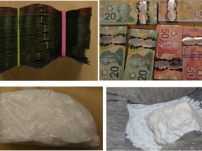 Project Renewal investigators, with the assistance of the Belleville Police Emergency Response Unit, K9 Unit and OPP Street Crime Units, conducted a vehicle stop in Quinte West, and seized 799.13 grams of Cocaine, $32,145 in Canadian currency, three cell phones and two replica firearms.