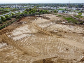 Excavation work has been underway for several weeks at Highway 403 and Wayne Gretzky Parkway for a new Costco location in Brantford, Ontario on Wednesday May 10, 2023 in Brantford, Ontario. Brian Thompson/Brantford Expositor/Postmedia Network