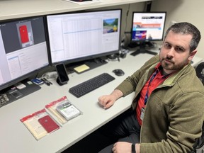 Const. Geoff Johnston of the Brantford Police Service internet child exploitation unit was recently awarded a Magnet Forensics scholarship, which will help him improve his expertise in extracting evidence from phones, computers and other devices. (Submitted photo).