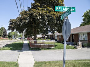 Police arrested a suspect in front of this Brantford home