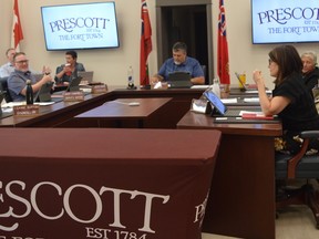 Prescott council at its meeting on Monday, May 15, 2023. Tim Ruhnke/Special to The Recorder and Times