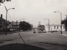 Third Street in Chatham, looking north from Wellington, circa 1970.