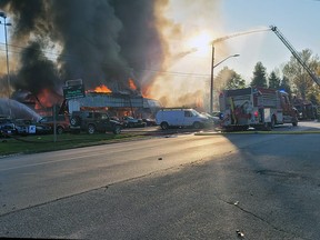 Johnny B's Automotive in Meaford burns Thursday
