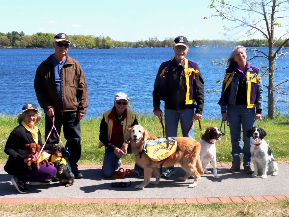 Gananoque Lions participating in Pet Valu Dog Guide Walk Gananoque