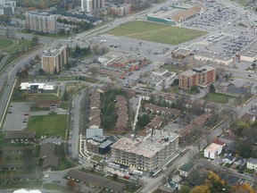 An aerial view of the Wright Crescent area in Kingston.