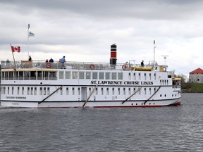 The Canadian Empress, owned by St. Lawrence Cruise Lines of Kingston, departs Crawford Wharf for a brief tour of Kingston's waterfront on Thursday.