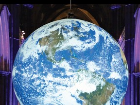 Created by U.K. artist Luke Jerram, GAIA is an internationally touring art exhibit featuring a slowly revolving balloon six metres in diameter created from photos of the Earth’s surface.