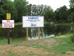 Varney pond, which Saugeen Conservation will not fill again this year due to safety and environmental concerns. (SVCA photo)