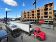 Residential construction in the City of Vancouver on April 3, 2023. Vancouver is on the first list of 10 municipalities that are now required to hit housing targets.