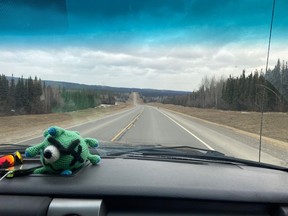 A photograph Jamie Thompson shot during one of many travels from Fort Nelson to Dawson Creek and Fort St. John for cancer treatments.