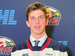 Local lad Candon O'Neill, who has a 2007 birth date, was Saginaw's 12th round pick at the recent 2023 OHL priority selections draft.