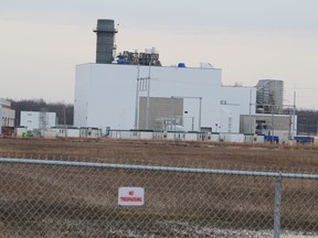 The Greenfield South Power natural gas-fired electricity plant on Oil Springs Line in St. Clair Township, near Sarnia, Ont., is shown in this file photo.  (File photo/Sarnia Observer)