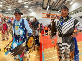 Powwow Dancers George Rose and Charlotte Tookenay