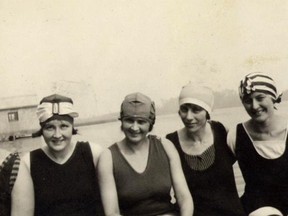 Bathing beauties at Pearl Lake, Mrs. Charles Auer, left, and friends cool off in the waters of the lake in Schumacher in the early 1920s.

Supplied/Timmins Museum