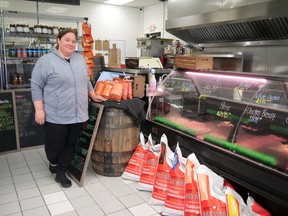 Becky Bezpaly, owner of Beres Butchery and Catering, is celebrating on Saturday, May 27 with a grand opening at their new location at 510 Broadway, Tillsonburg.  It will also be an open house for Dave Beres, who retired and sold the business after nearly 50 years operating Beres Meat and Grocery.  CHRIS ABBOTT