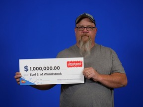 Earl Scott of Woodstock won the $1-million top prize from the Instant Jackpot Multiplier game. (Submitted)