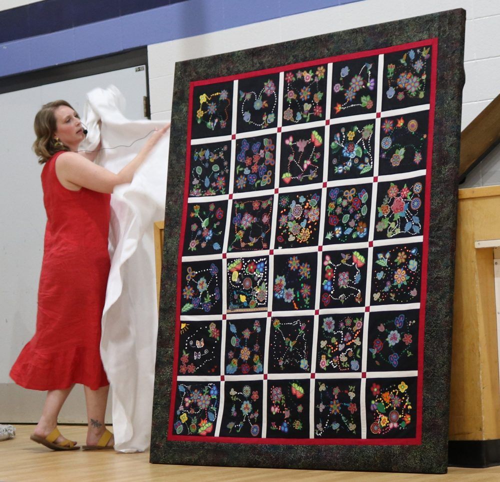 Westboro Elementary students create Métis beadworkinspired quilts