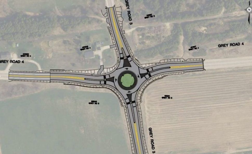 Grey County to expropriate land for roundabout between Hanover and Durham