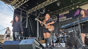Rated R performing at this year’s RavenWood Music Festival. Lindsay Morey/News Staff