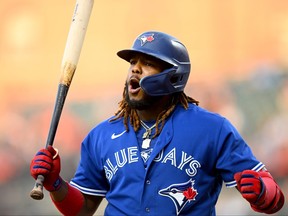 Blue Jays’ Vladimir Guerrero Jr. has not been able to come close to matching his 2021 season. His home runs are way down.