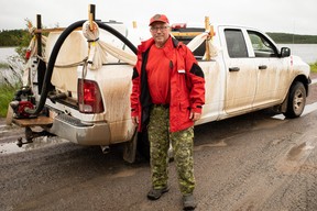Bruce Inglis, a member of the Canadian Armed Forces' Canadian Rangers' patrol in Fort Chipewyan, Alta., on Wednesday, June 14, 2023. Vincent McDermott/Fort McMurray Today/Postmedia Network