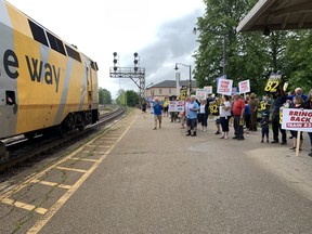Train 82 protest