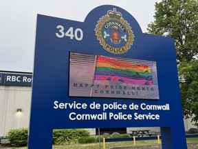 Cornwall police sign
