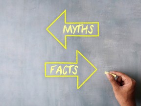 Stock photo - arrows, myths facts