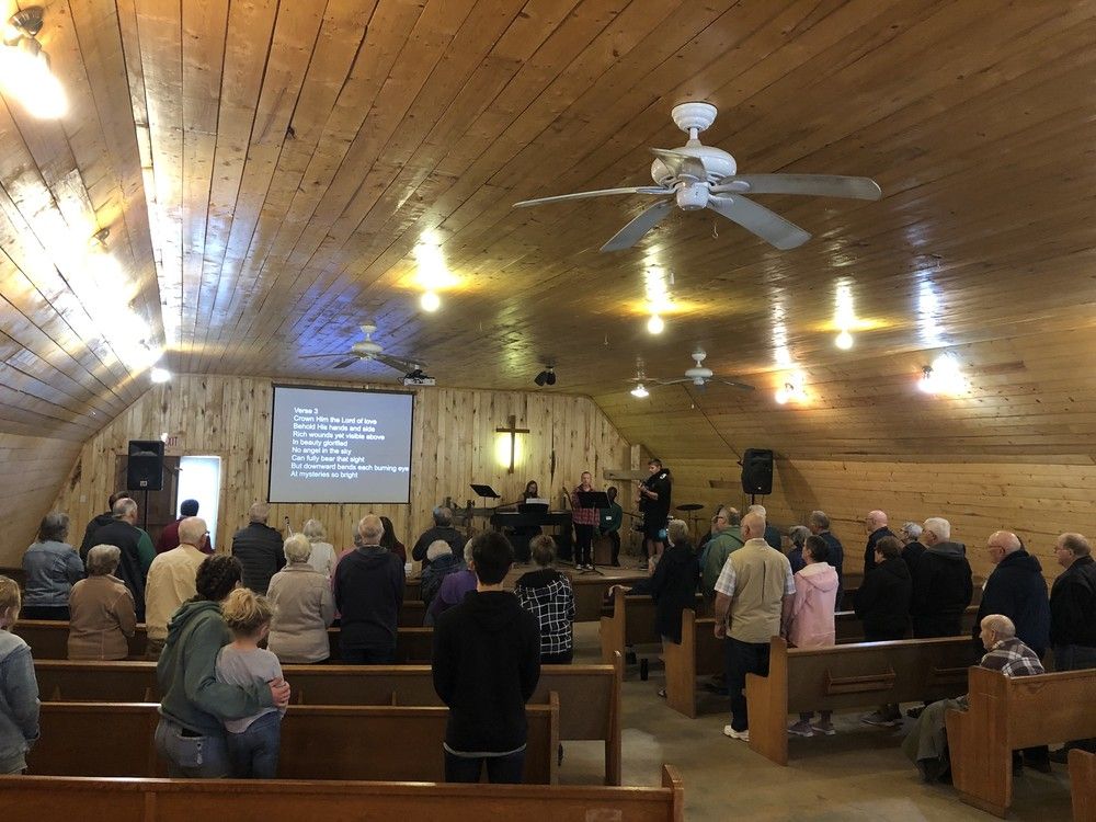 Church service at camp