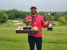 Jamaal Moussaoui has his hands full of trophies