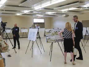 Umicore held an open house on Tuesday evening at the Loyalist community hall for the community to learn more about its new rechargeable battery materials plant being built in Loyalist Township and to give them a chance to meet Umicore representatives.