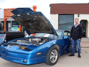 Mayerthorpe resident Bernie Jogola entered his 1985 Pontiac TransAm into the Mayerthorpe County Cruisers Car Show, held on main street on Saturday. This was the second year for the event, and it attracted dozens of vehicles from Mayerthorpe, Onoway, Whitecourt, Drayton Valley and Slave Lake.