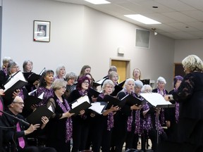 Director Debbie Rosen led the Lac Ste. Anne Community Choir in performing "Lascia Ch'io Pianga from Rinaldo by George Frideric Handel at the Mayerthorpe Legion on Sunday. The concert "Lac Ste. Anne Community Choir Sings for Spring" drew a crowd of more than 70 people.