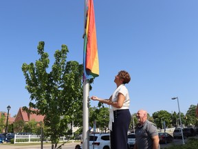 Bluewater Health Pride flag.