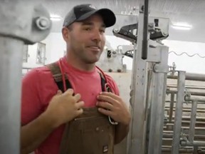 Kevin Forbes with Sarnia's Forbesvue Farms is featured in a new series of educational videos from Lambton-Kent Agriculture in the Classroom. (Screenshot)