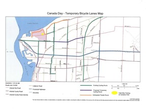 Temporary bike lanes eyed for Canada Day in Sarnia