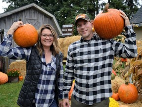 Jessica and James Durka have raised more than $240,000 for the Juravinski Cancer Centre through their pumpkin patch fundraiser in Waterford. James, a Hamilton police detective, has been honoured with an award for volunteerism by the Ontario Police Association.